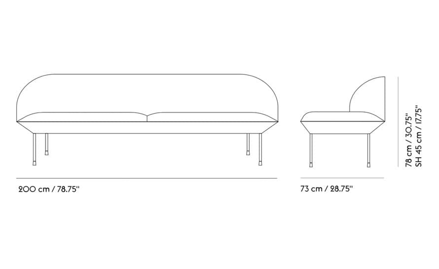 oslo 3 seat sofa