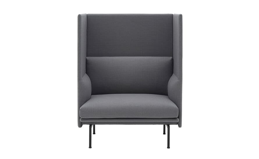 outline highback sofa 1 seater