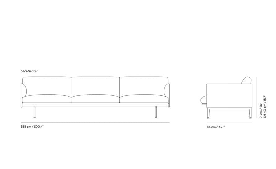 outline sofa 3.5 seater
