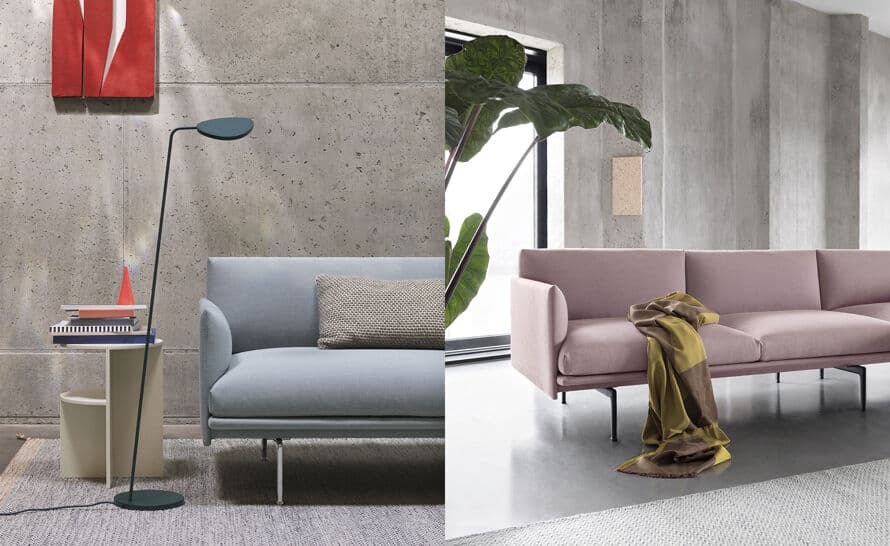 outline sofa with chaise longue