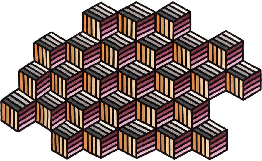 parquet hexagon rug – thumbnail image #1