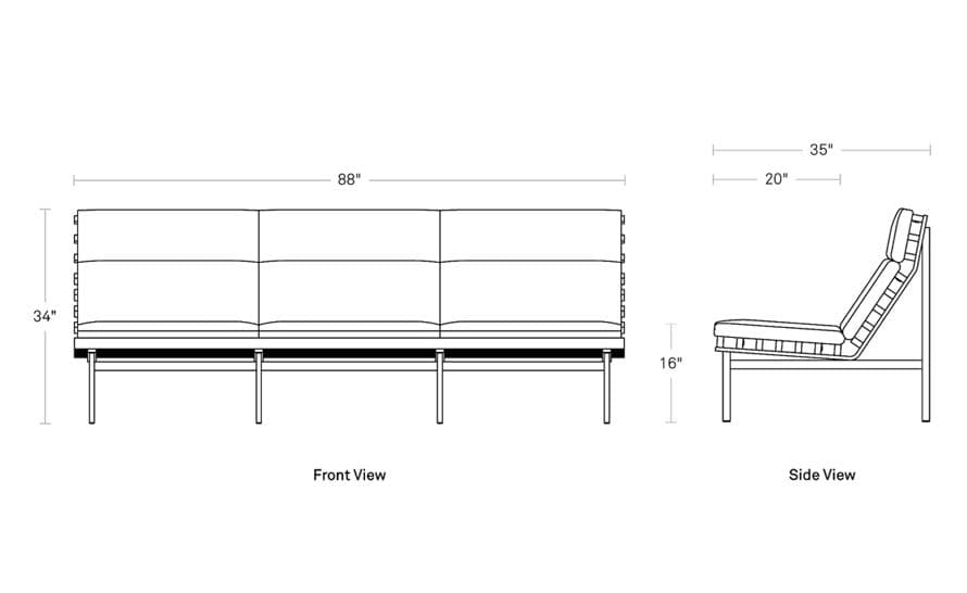 perch outdoor 3 seat sofa