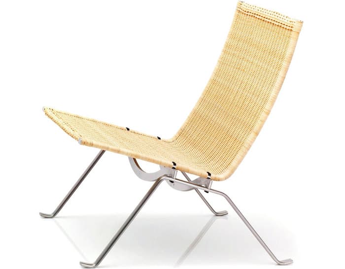 poul kjaerholm pk22 easy chair in wicker