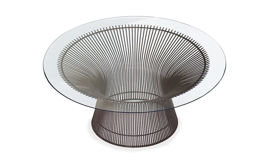 platner 36" bronze coffee table