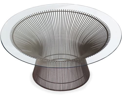 platner 42" bronze coffee table