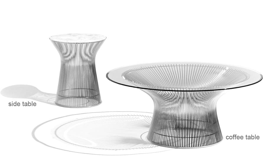 knoll platner nickel side table – thumbnail image #3