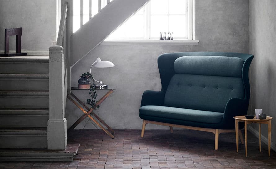 ro sofa with wood base
