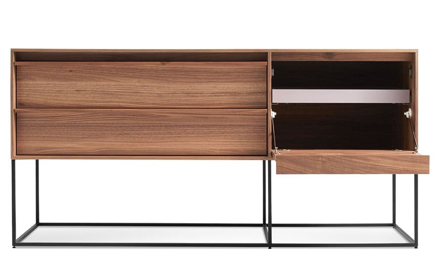 rule 1 door, 2 drawer console