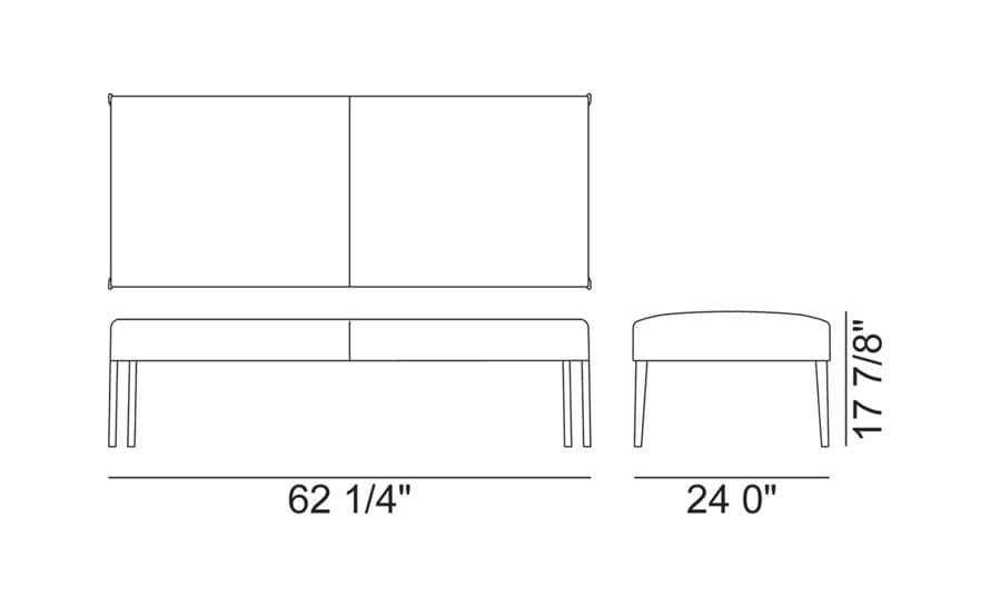 saari two seat bench