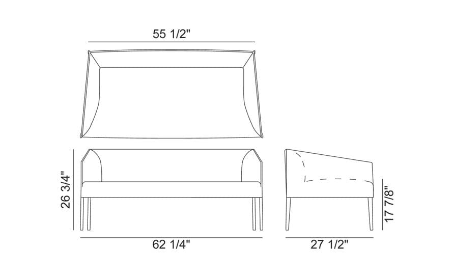 saari two seat sofa