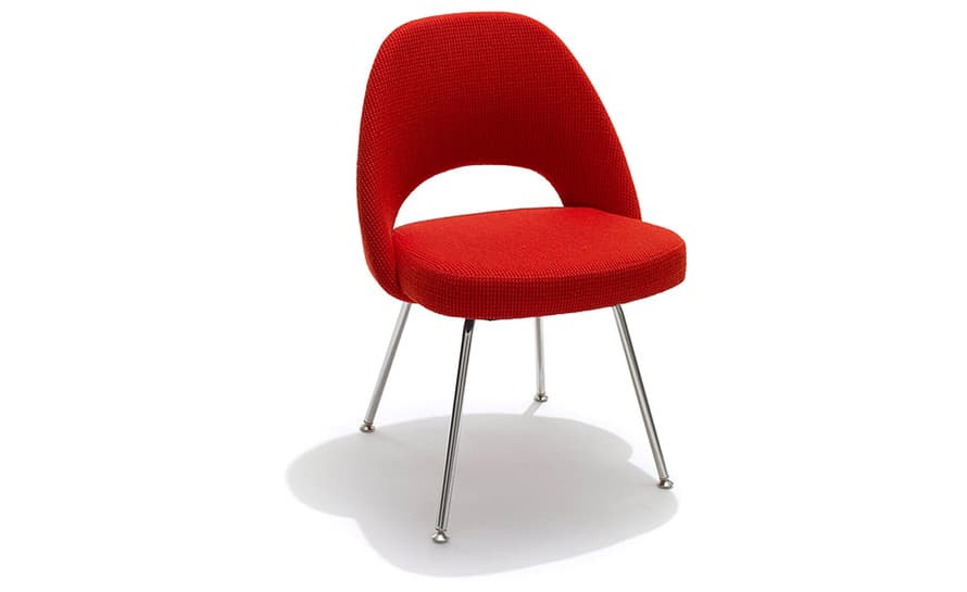 saarinen executive side chair with metal legs – thumbnail image #1