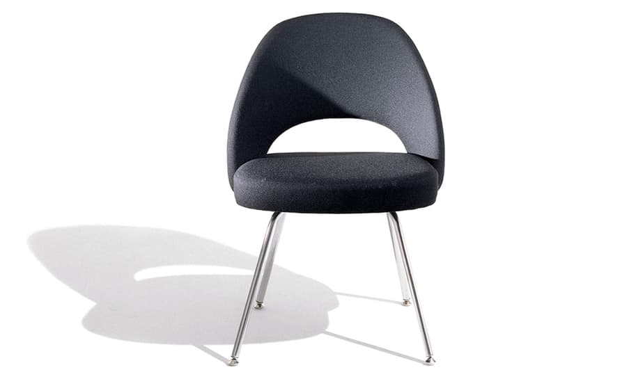 saarinen executive side chair with metal legs – thumbnail image #3