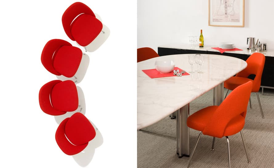 saarinen executive side chair with metal legs – thumbnail image #6