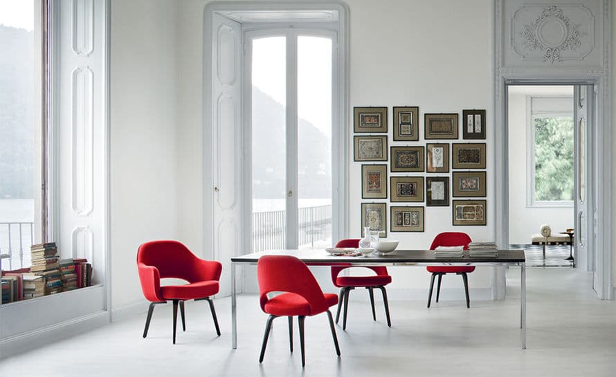 saarinen executive side chair with wood legs – thumbnail image #13