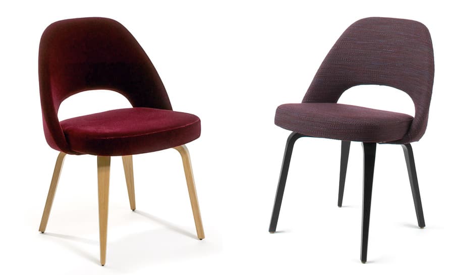 saarinen executive side chair with wood legs – thumbnail image #2