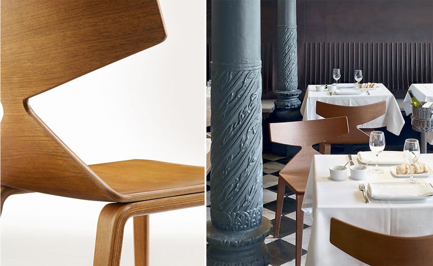 saya chair with wood legs