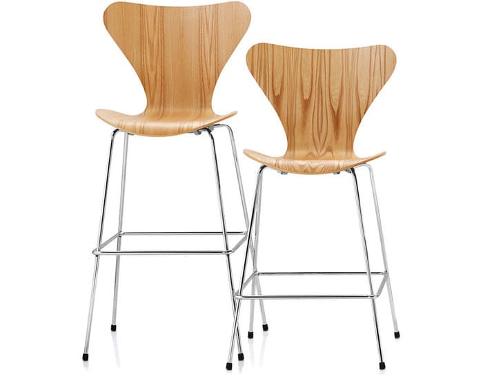 series 7 stool wood veneer