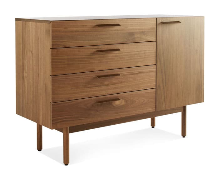 shale 4 drawer / 1 door credenza