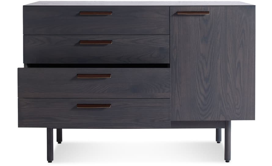 shale 4 drawer / 1 door credenza