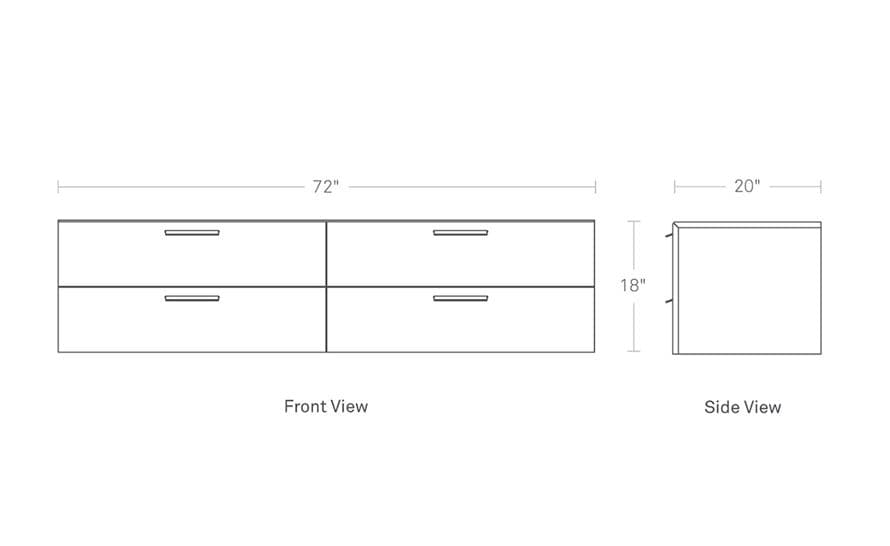 shale 4 drawer wall mounted cabinet – thumbnail image #3