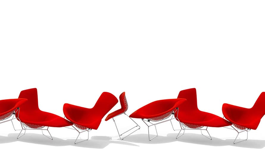 bertoia small diamond chair with full cover – thumbnail image #6