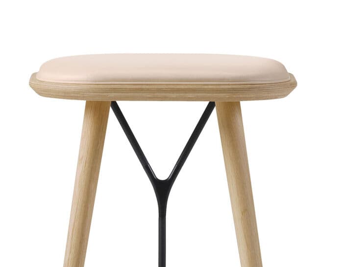 spine wood base stool