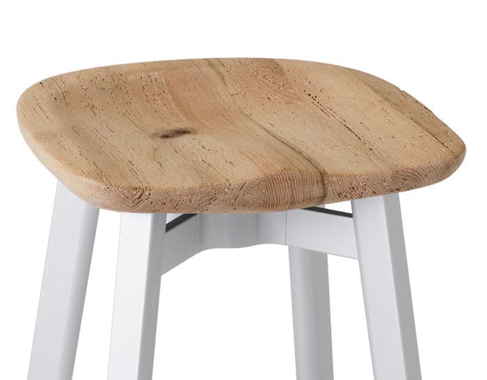 su small stool with wood seat