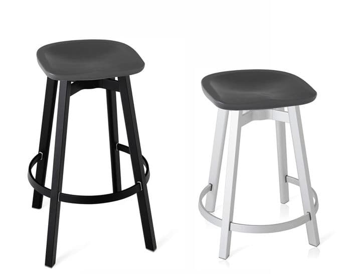 su stool with plastic seat