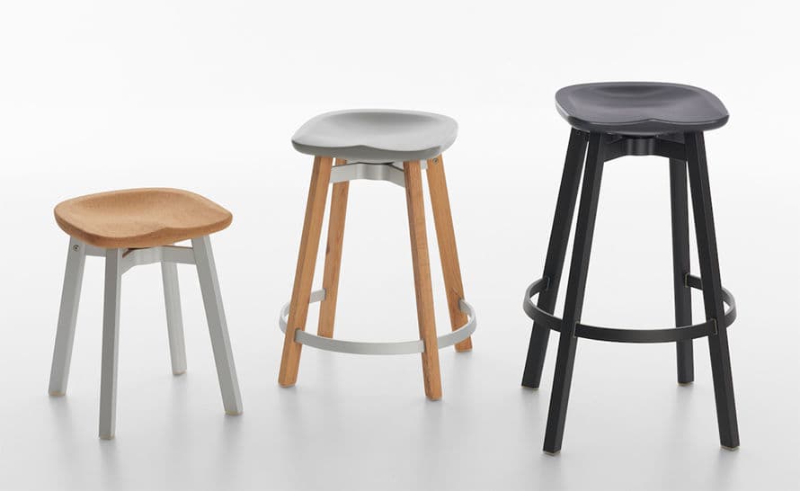 su stool with plastic seat