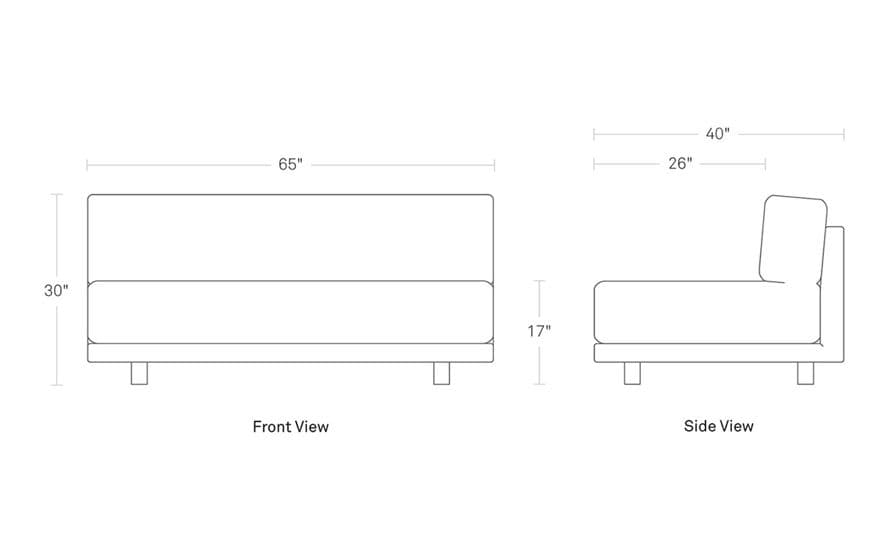 sunday armless sofa – thumbnail image #5