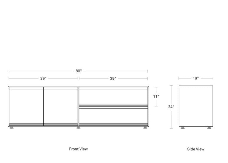 superchoice 2 door / 2 drawer console