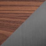 walnut top - 870 finish / brushed graphite base