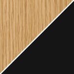 21" diameter oak top - blonde M71 finish / matte black base, flute, & stem
