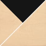 25.6" seat height - black linoleum top / natural birch legs
