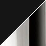 black lacquered metal top / chrome frame