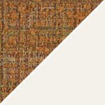 peony plain - orange bouclé / white frame