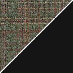 peony plain - green bouclé / black frame