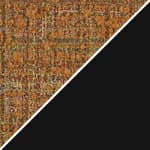peony plain - orange bouclé / black frame
