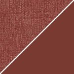 brick red seat cushion & 3 main back cushions / rust frame