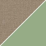 beige seat cushion & 3 main back cushions / sage frame