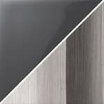 63" width - smoke glass shelves / satin stainless steel frame