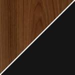 48" width - walnut / ebonized wood