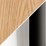 72" width - white oak / trivalent chrome