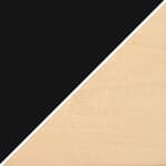 black linoleum seat - natural birch legs (28100653)
