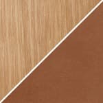white oak back / copper velvet seat