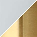 clear glass / semi-matte brass base