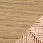 natural papercord / oak, clear lacquered