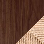 natural papercord seat / walnut, oiled