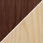 white ash case & walnut drawers combination