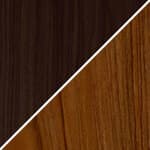 teak case & dark brown teak drawers combination